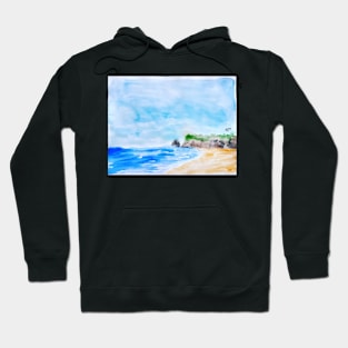 Sugarsand Bay Watercolor Painting Hoodie